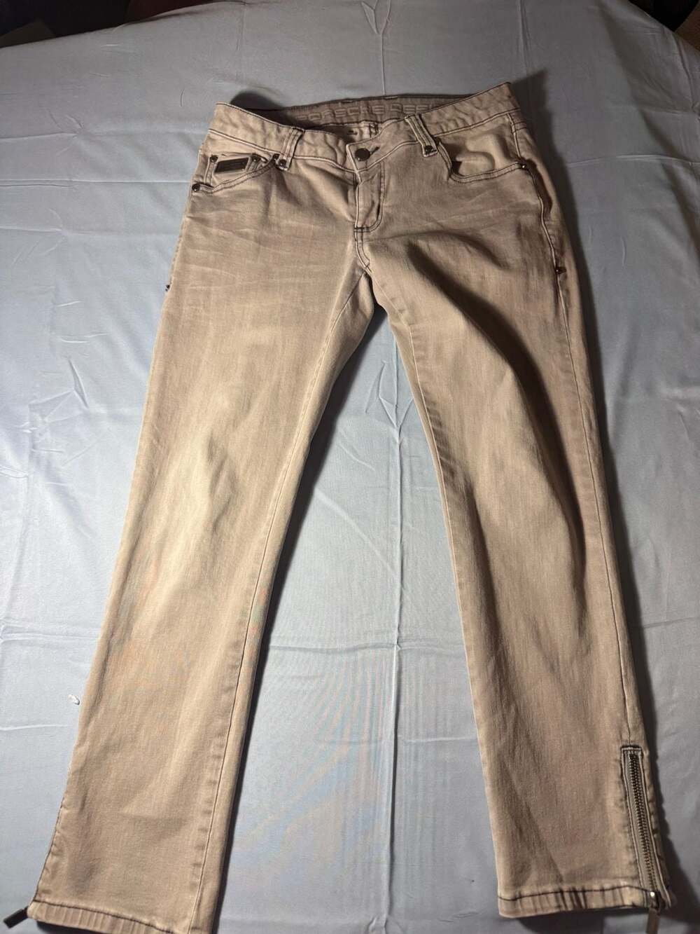 Grey Porsche Design Denim P'1903 184 Cropped Leg Jeans